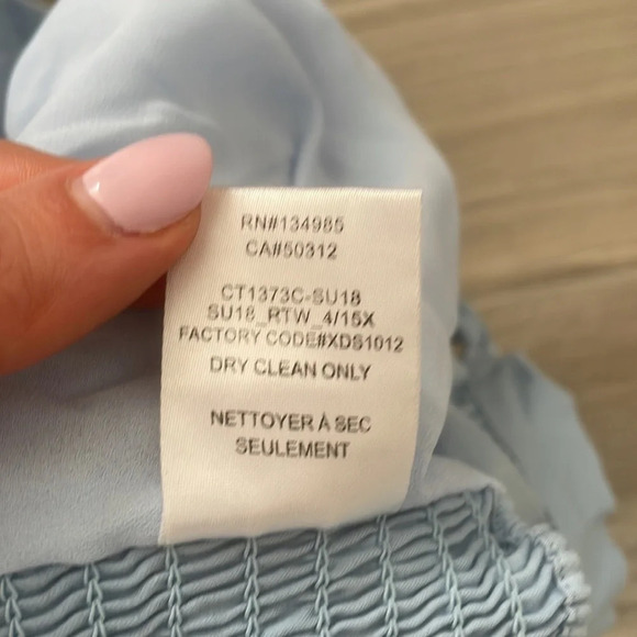 For Love and Lemons Light Blue Wrap Crop Top - Picture 9 of 11